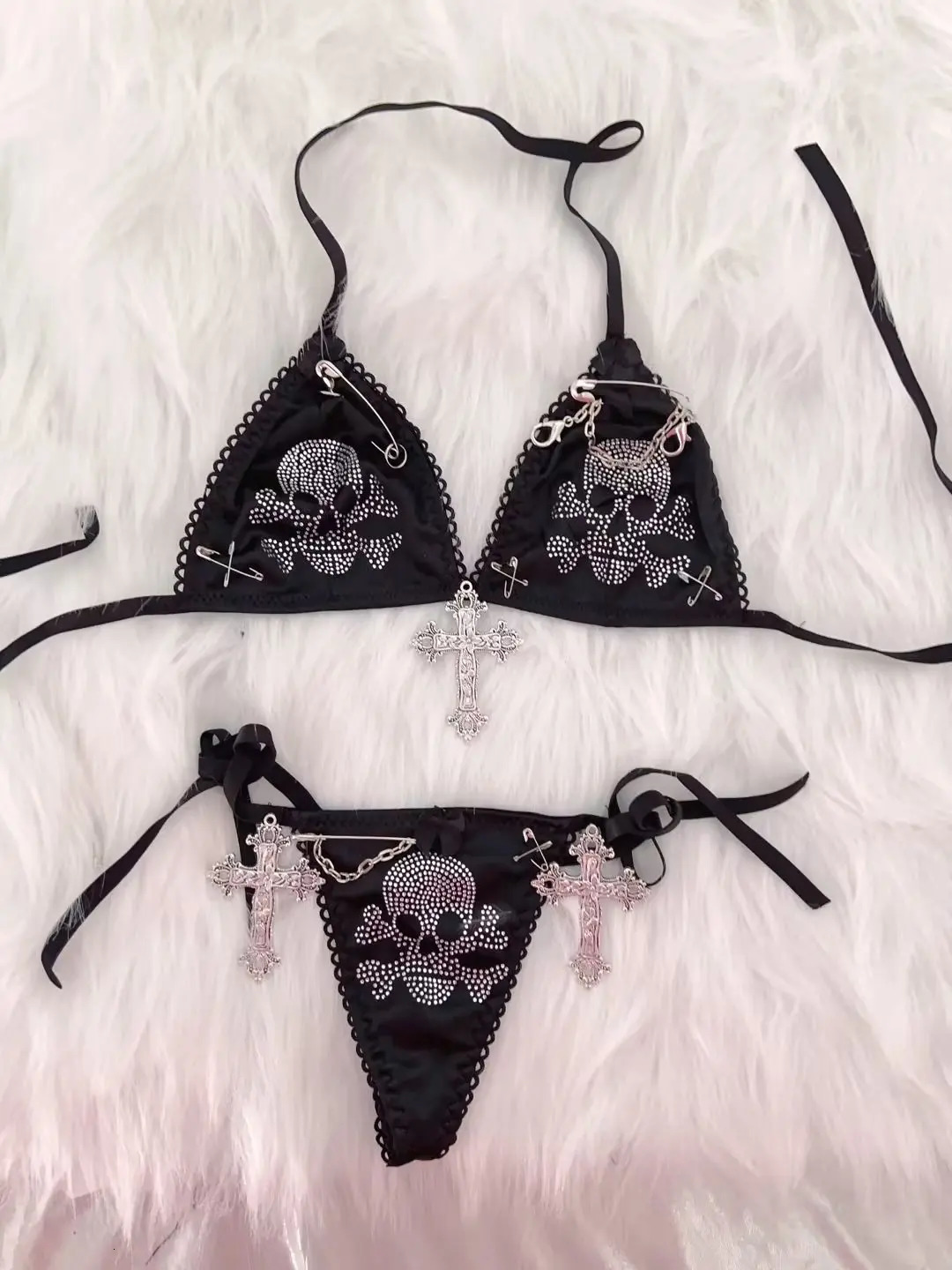 y2k crop top sexy streetwear y2k fashion bustier top y2k t shirt Kawaii Bikini Gothic Bikini y2k Lolita Bikini Sexy Bikini 250403