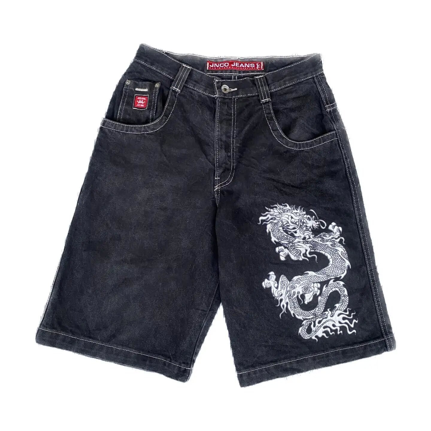 Y2k denim Mens Jeans Designer Jeans For Men Jeans street hip-hop graphic black loose Gothic men's shorts