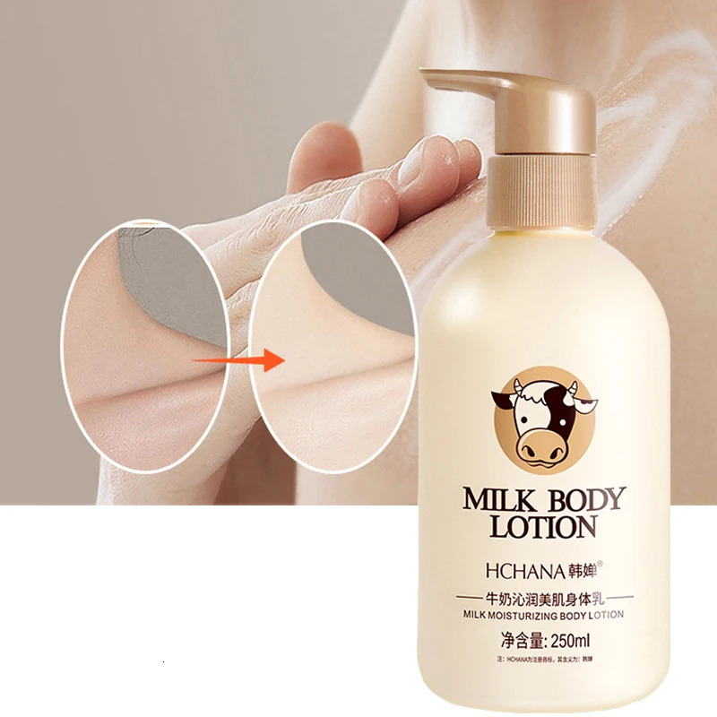 Milk Silky Body Lotion Nourishing Smoothing Hand Foot Skin Care Body Cream for Dry Skin 250ML 251030