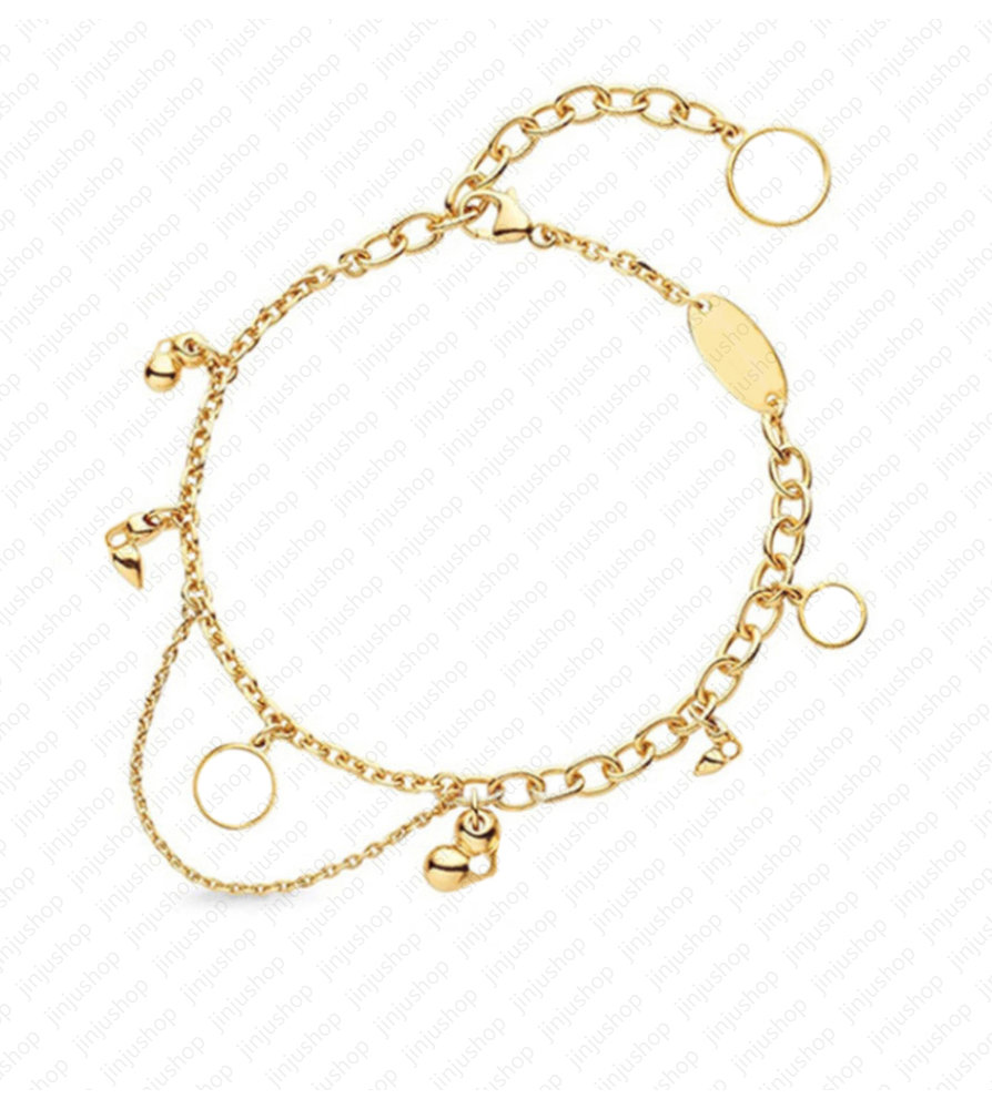 Elegant bracelet designer designer jewelry women letter bracelet 18K Gold Plated Charms stainless steel jewellery charm bracelet 925 sterling silver jewelry gift