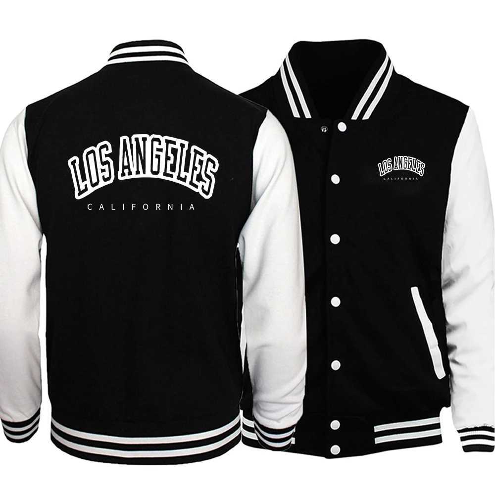 Los Angeles California USA City Retro Letter Mens Clothes Loose Fashion Baseball Uniform Outdoor Biker Travel Coat Mens Jacket J251104