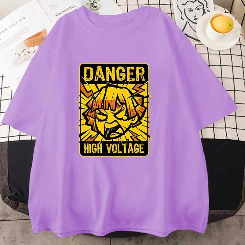 New fun anime T-shirt unisex short sleeved O-neck summer casual Agatsuma Zenitsu printed T-shirt top W250403