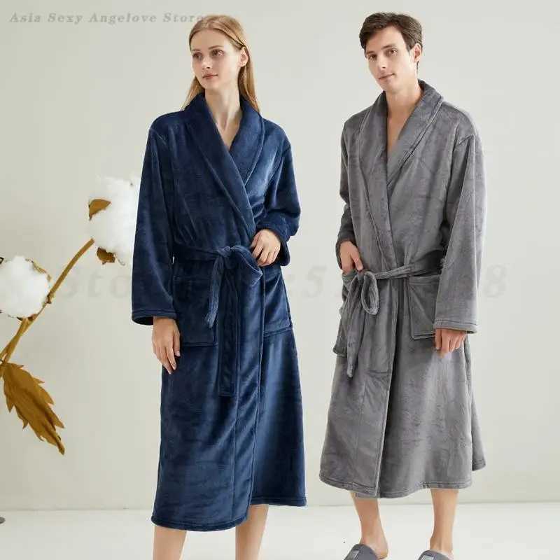 Couple Leopard Print Bath Robe Nightgown New Flannel Kimono Sleepwear Autumn Winter Lapel Home Wear Pajamas Loungewear Nightwear C251104