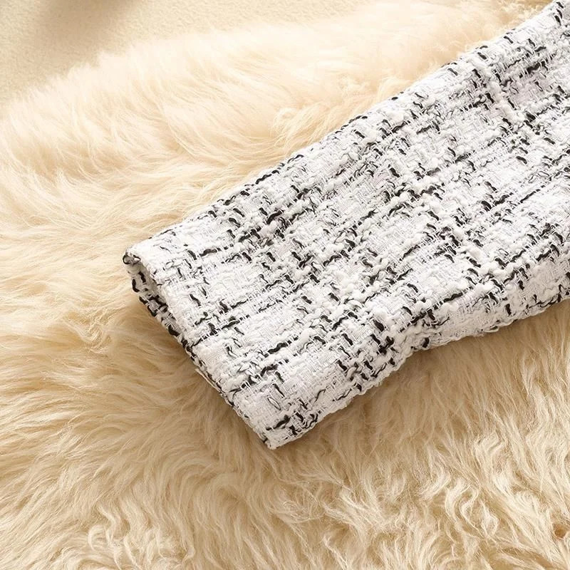 Womens Jacket Womens Jackets Spring Trendy Ladies Short Joker Temperament Small Fragrant Tweed Coat Tweed Coat Cardigan 251104