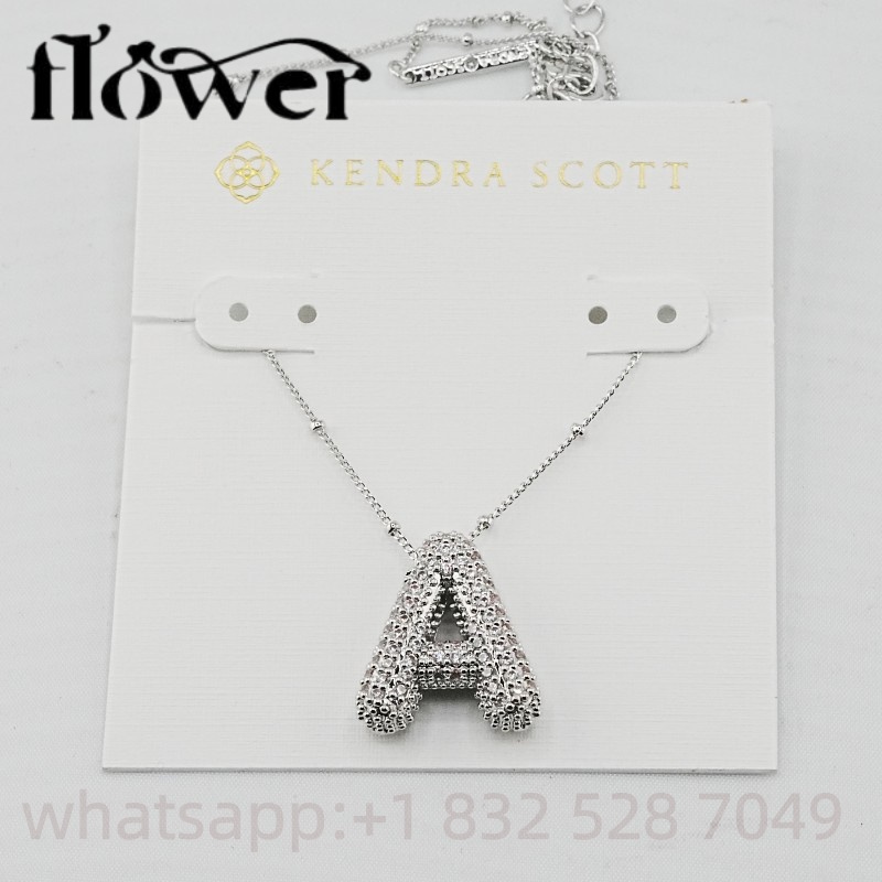 KS Jewelry A to T Alphabet Silver Pendant Necklaces Kendraly Necklace Jewelry Scotts Chain Elegance Oval Female Collar As Birthday Gift