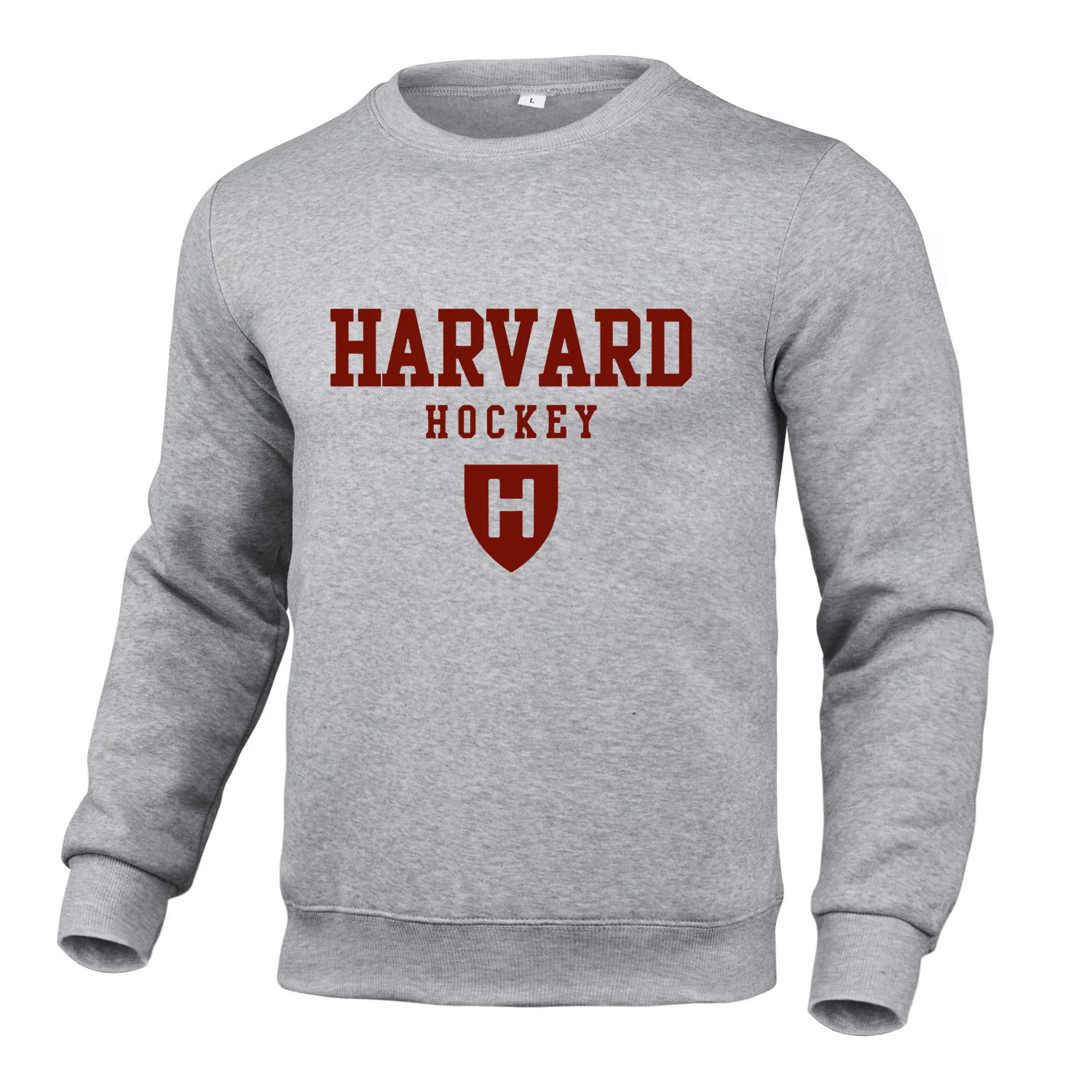 English printed mens autumn and winter long sleeved round neck comfortable hoodie product loose casual versatile base shirt 250321