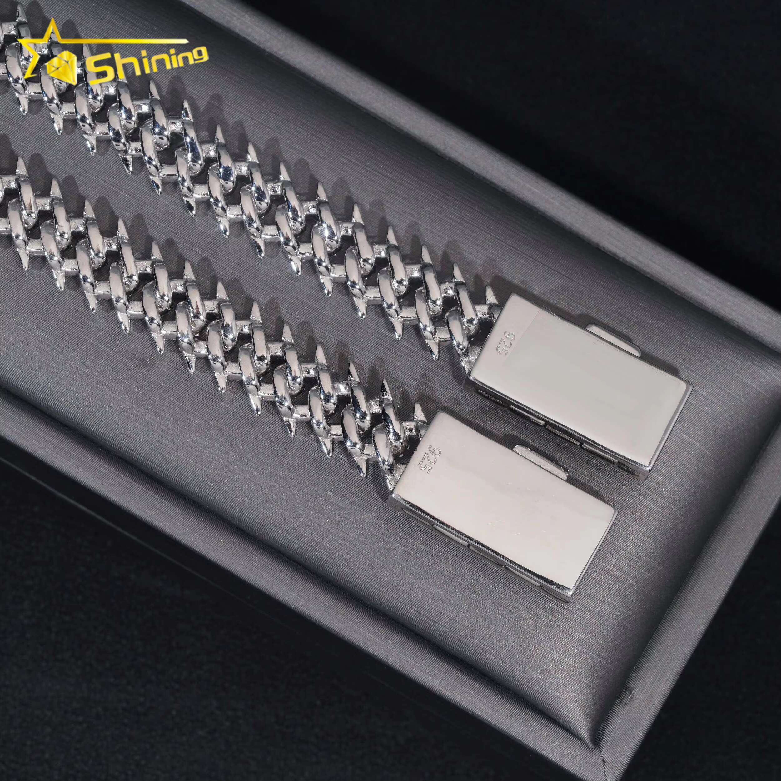 Cheapest 10mm Brambles Cuban Link Chain Hip Hop Hot Style Fashion Cuban Bracelet Sterling Silver 925 Moissanite Bracelets Chain