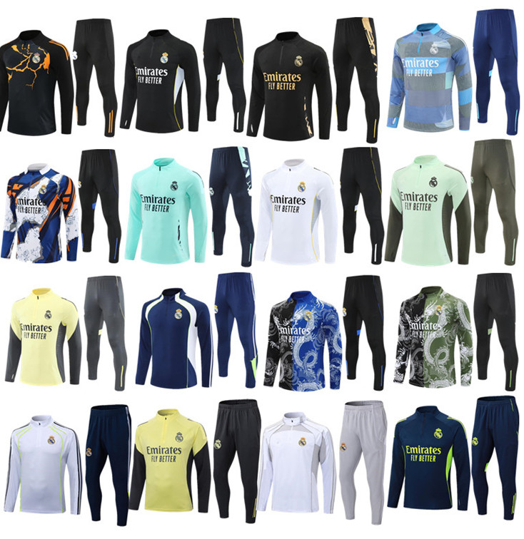 2025 2026 BELLINGHAM RealEs MadridEs tracksuit training suit top pants VINI JR 24/25/26 MBEPPA Long Sleeves men kids football sportswear chandal futbol survetement