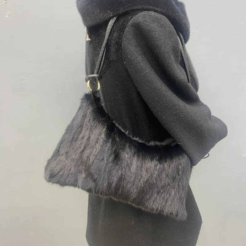 Real Mink Fur Bag Shoulder Bag Women Purses and Handbags High Quality Fur Crossbody Bags For Women Handbag251104ww