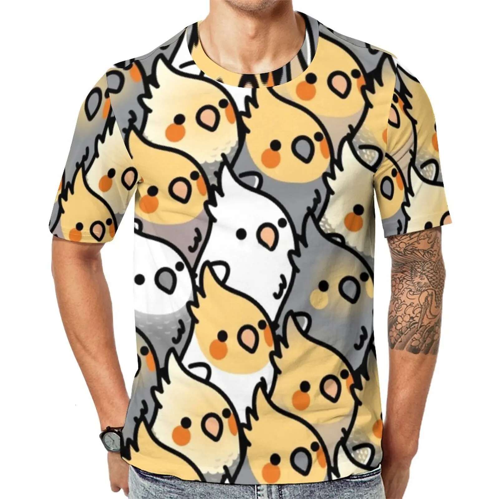 Parrot Pattern 3d Printed Summer Men'S T-Shirt Large Hip Hop Casual Fashion Sunny Handsome High Quality O Collar Short Sleeve
