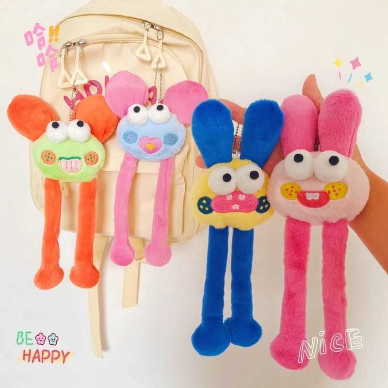 Funny Stretchable Big Eyes Monster Plush Keychain Stuffed Animal Pendant for Girls Women Cute Backpack Hanging Toy Bag Accessory C251104
