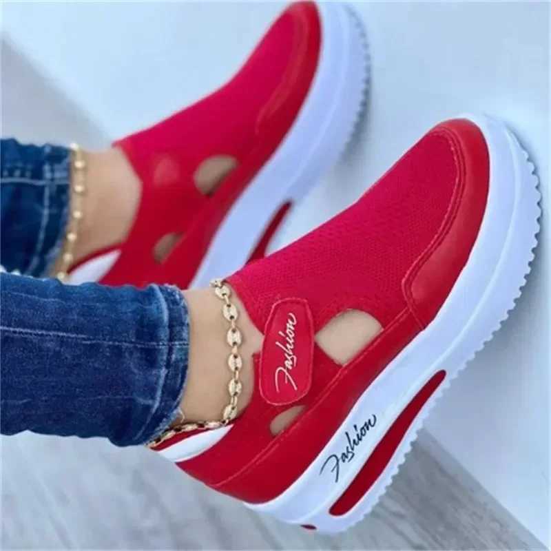 Womens sports shoes womens casual shoes summer new breathable mesh womens sports shoes vulcanized womens platform sandals 2024 Z250403