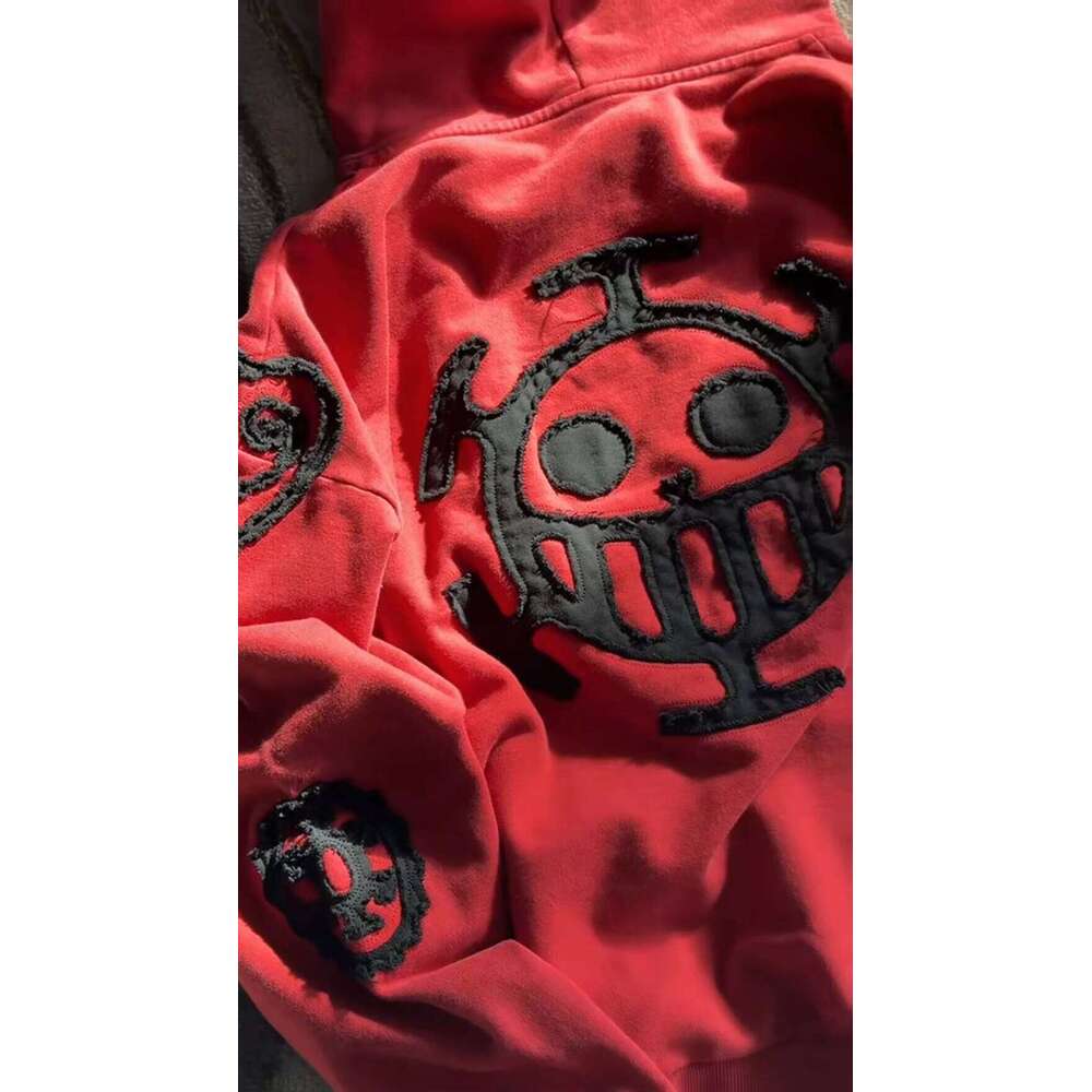 New Streetwear Hoodies Y2k Red Pullover Hoodie Mens Womens Haruku Cartoon Graphic Oversized Sweatshirt Gothic Fashion Clothing