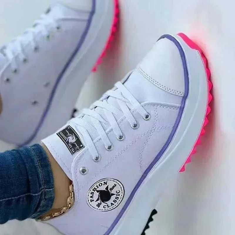 2023 new womens sports shoes comfortable breathable canvas shoes fashionable lace flat shoes womens casual shoes shoes Z250403
