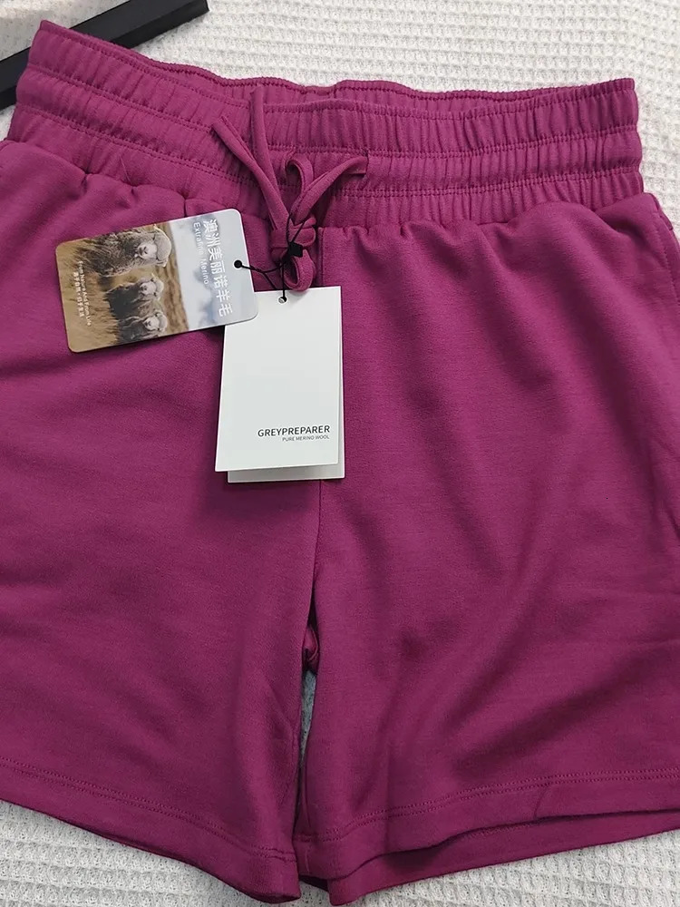 Outdoor womens spring and summer Merino wool quick drying casual shorts breathable slim sports running 250401