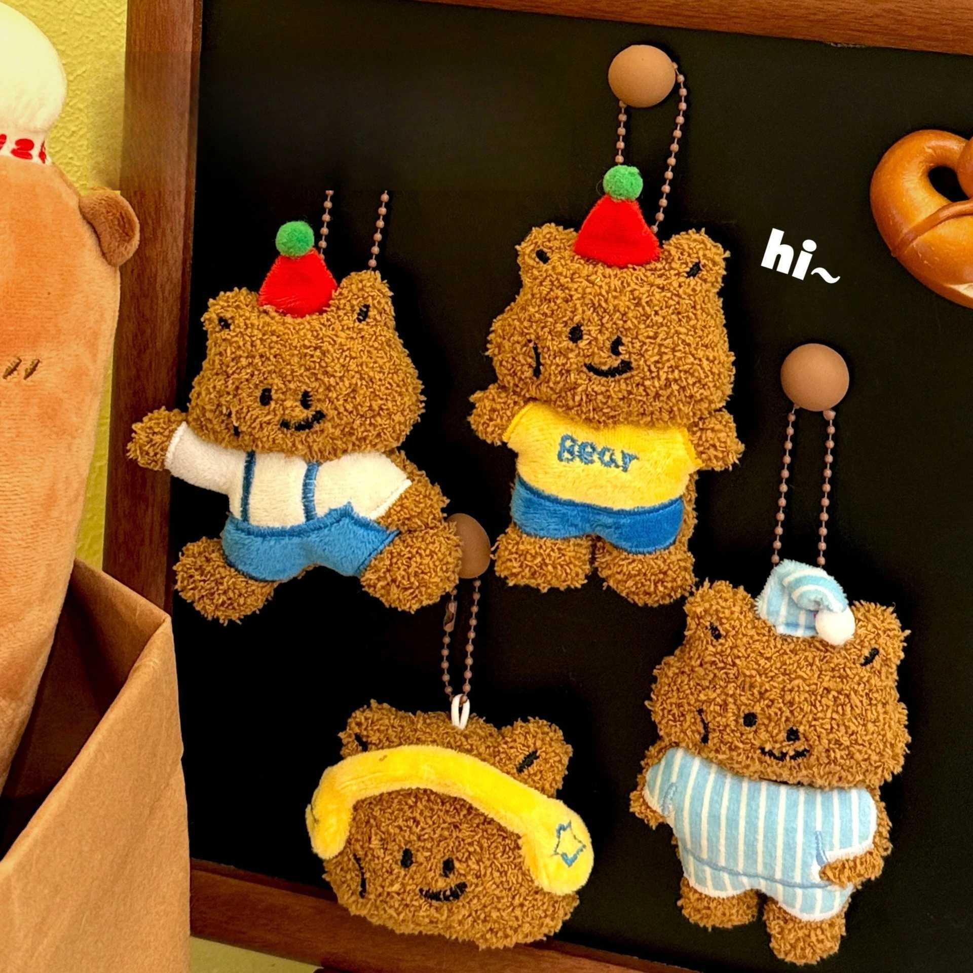 1/4 Pcs Cute Cartoon Bear Doll Pendant Plush Keychain Bag Pendant C251104
