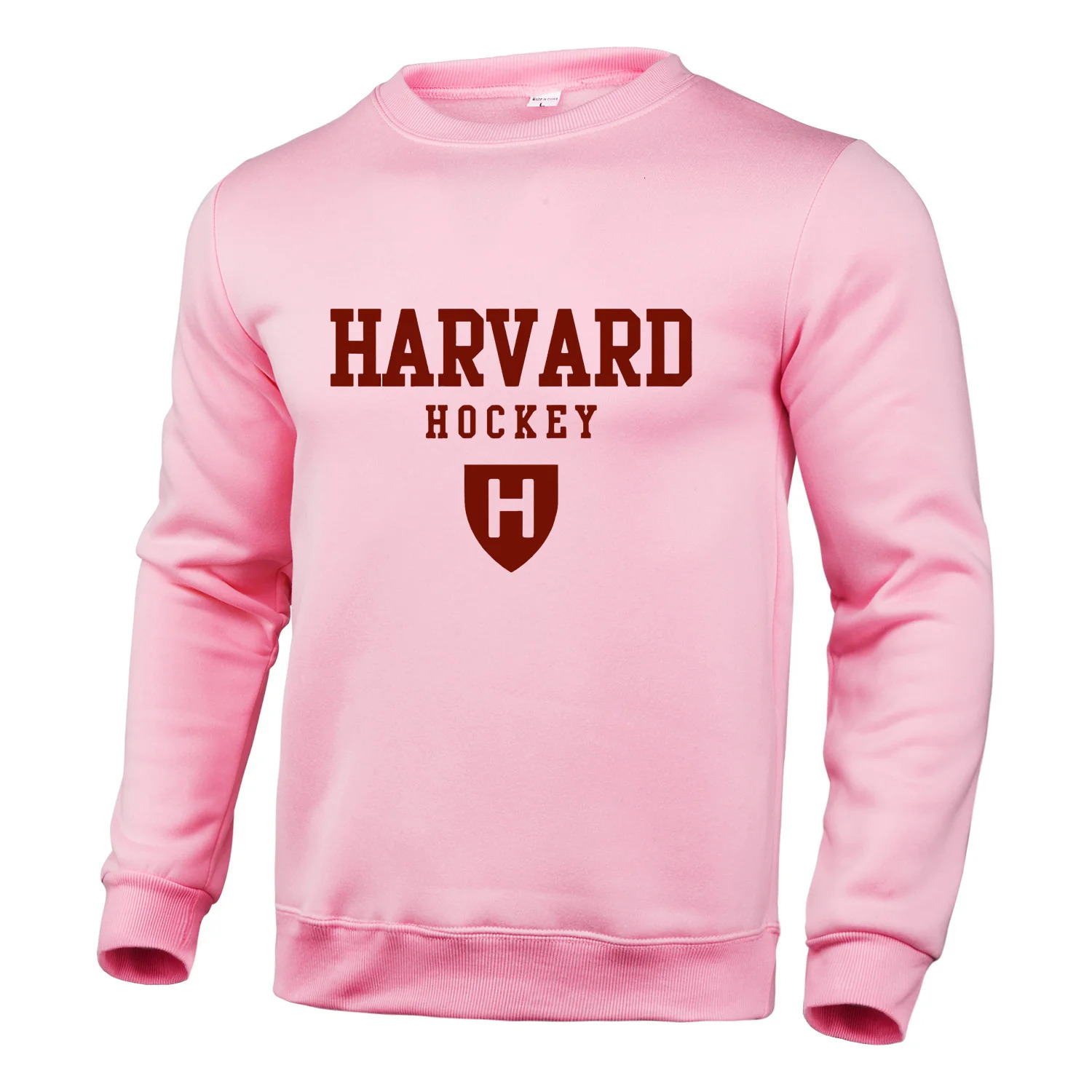 English printed mens autumn and winter long sleeved round neck comfortable hoodie product loose casual versatile base shirt 250321