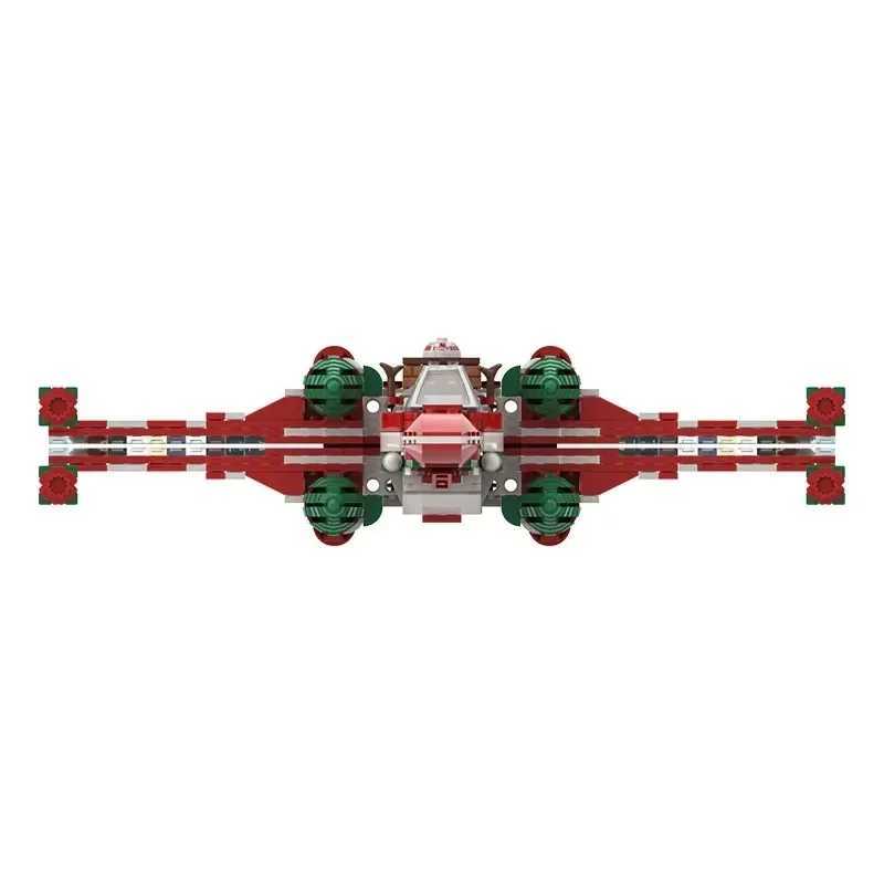 Bricklink MOC Ideas Space Wars Spaceship Wings Fighter Christmas Version 4002019 Aircraft Building Blocks Toys For Children GiftW251103