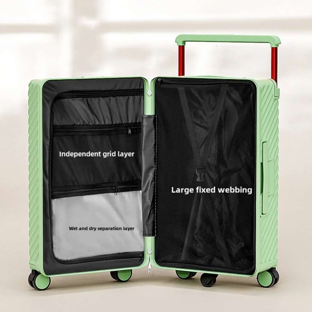 Luggage Large capacity 20/24/26/28/30 Travel roll Usb charging port designer bag Wide trolley case with rotating wheel