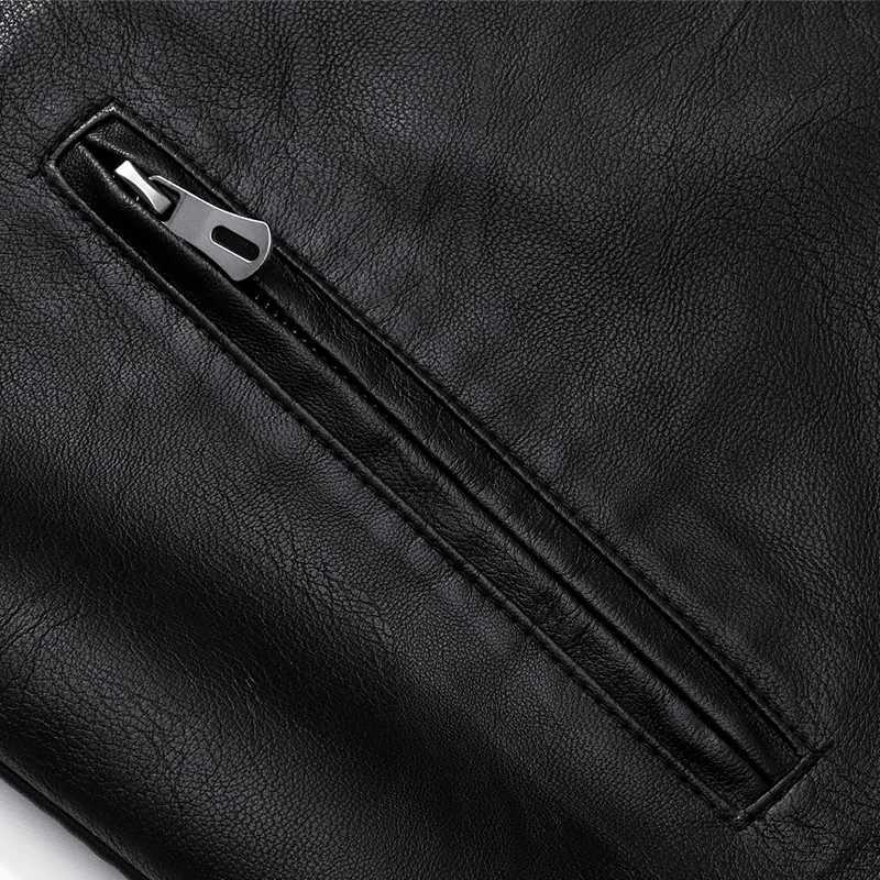 Spring Autumn Turn Down Collar Jackets Leather Coats Men Solid Moto Biker Outwear Slim Fit Casual Leather Jacket Plus Size M8XL J2511031