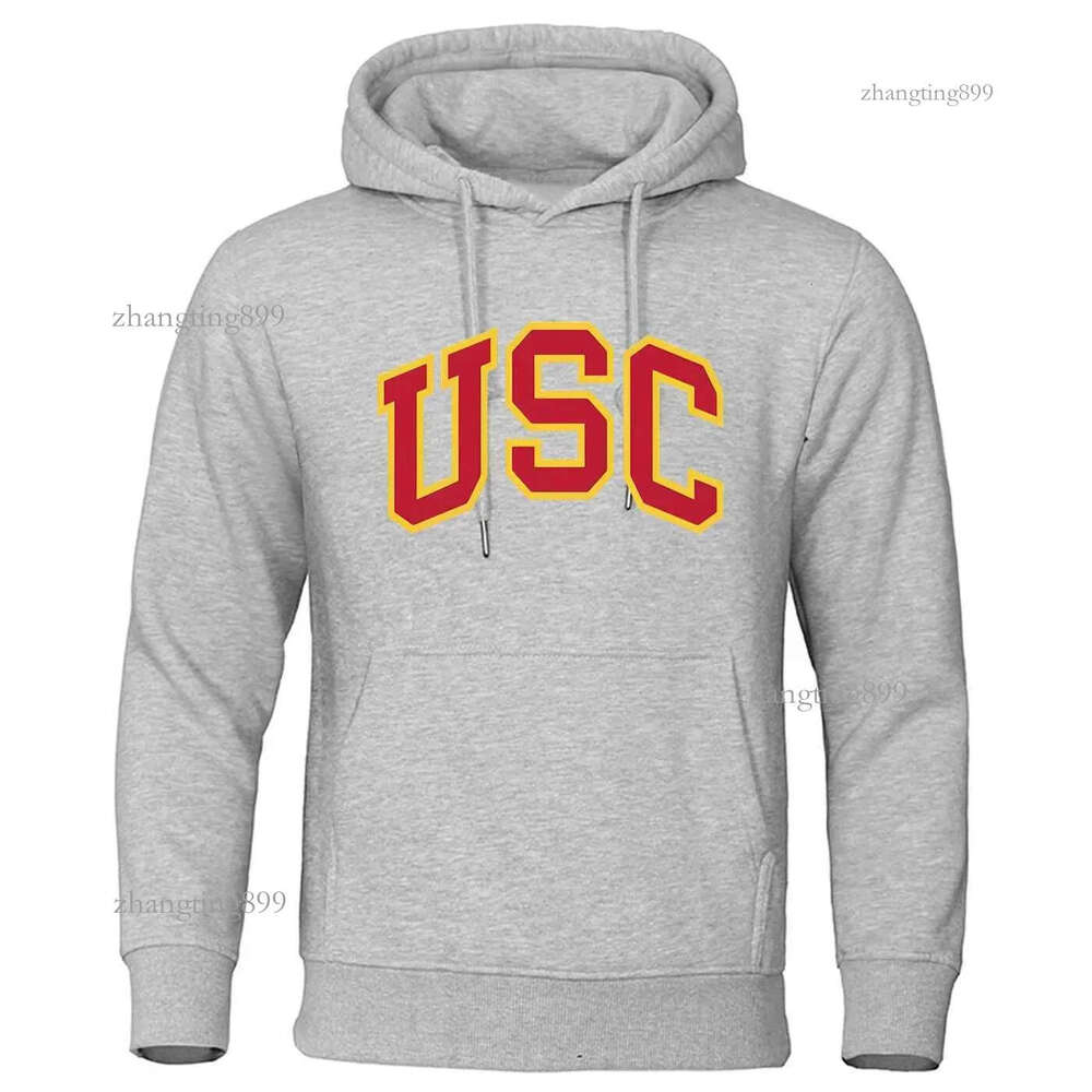 Mens Hoodies Sweatshirts Womens Hoodies Sweatshirts Womens AutumnWinter Round Neck Hoodie Alphabet Pattern Hoodie USC Printed Casual Loose and Comfort