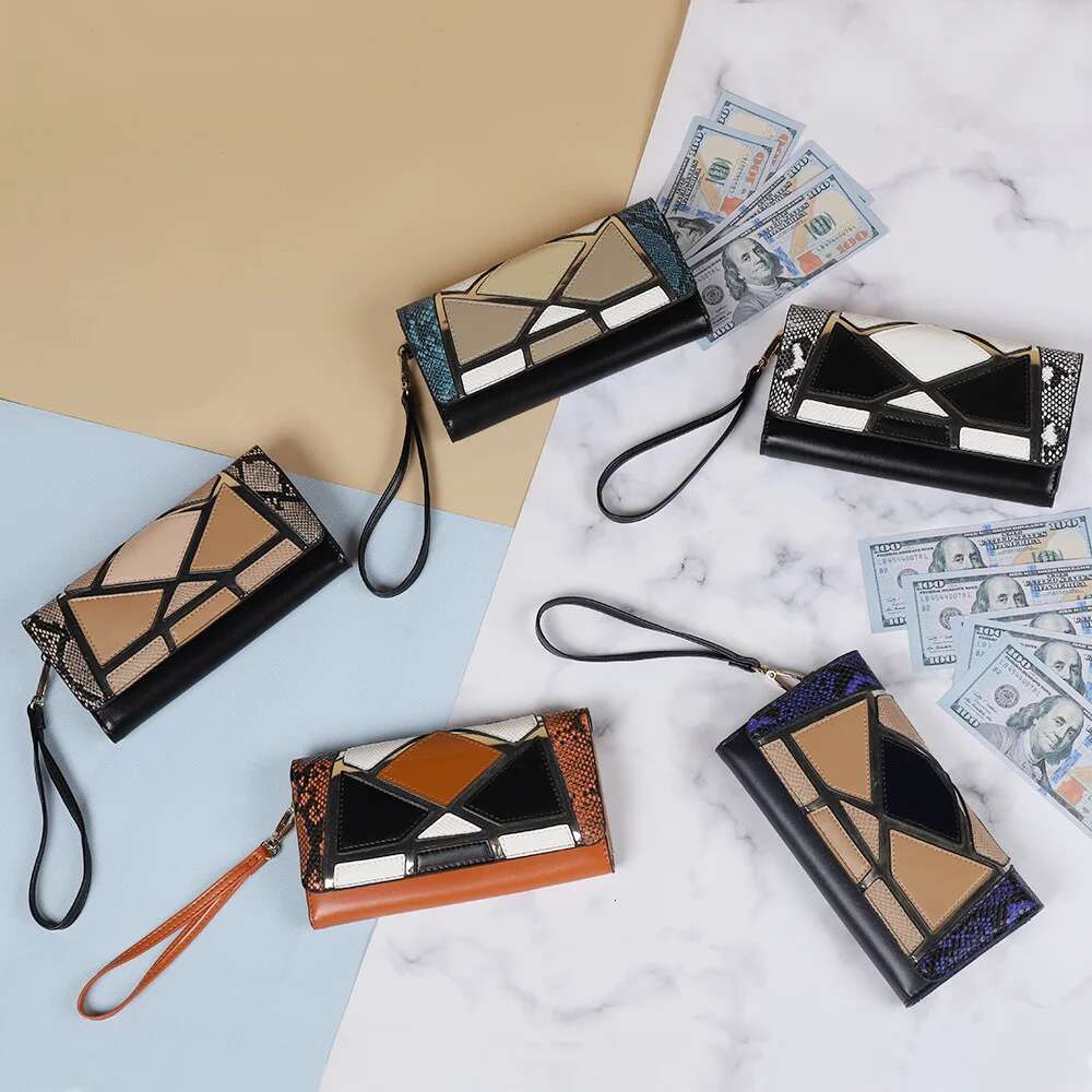 2025 New Women's Wallet Large Capacity Credit Card Clip PU Leather Elegant Designer Women's Long Wallet Trendy Bag2