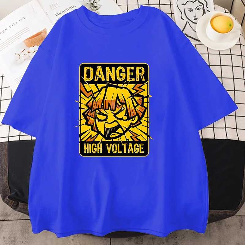 New fun anime T-shirt unisex short sleeved O-neck summer casual Agatsuma Zenitsu printed T-shirt top W250403