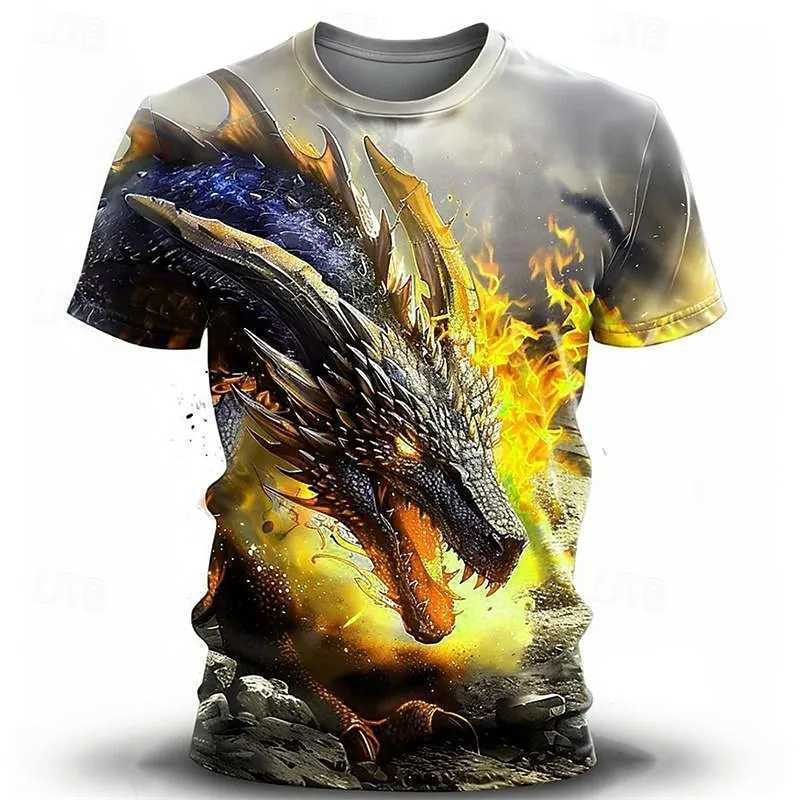 Summer T-shirt Top Mens Retro T-shirt 3D Printed Oversized Cologne Graphic Street Short Sleeve Mens Fashion T-shirt W250403