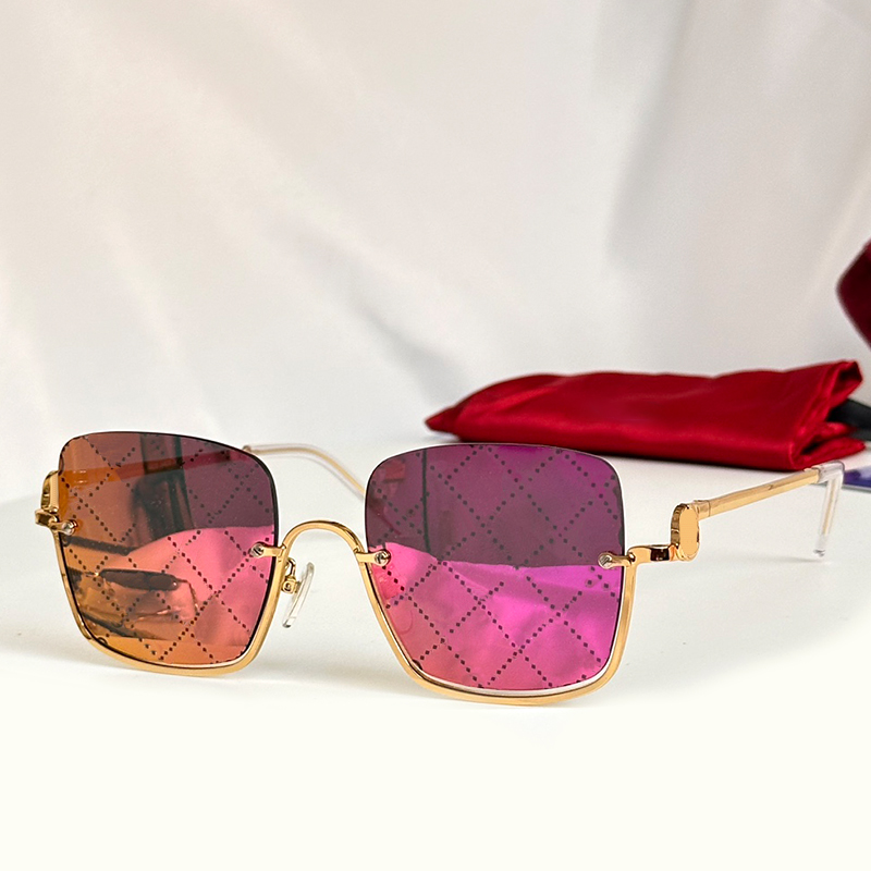 Designer Womens Sunglasses Square Metal Half Frame Eyewear 1279 Luxury Mens Sunglasses Outdoor Goggles UV400 Protection Glasses With box