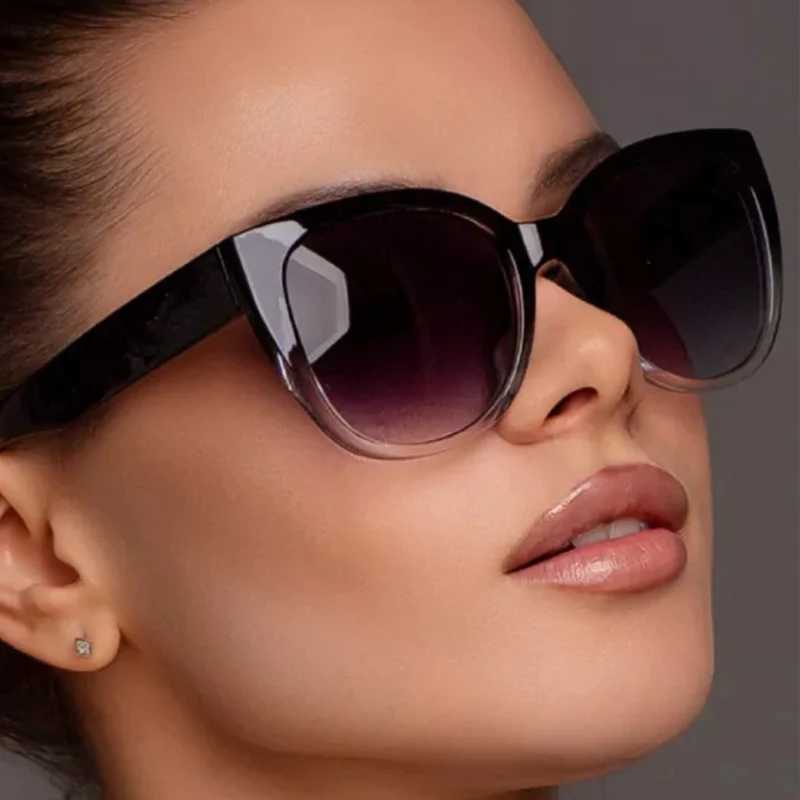 Retro Fashion Cat Eye Sunglasses Wen Brand Sun es Gradient ns Simp Wide g Design Unisex Cateye Fa S UV400 W250709