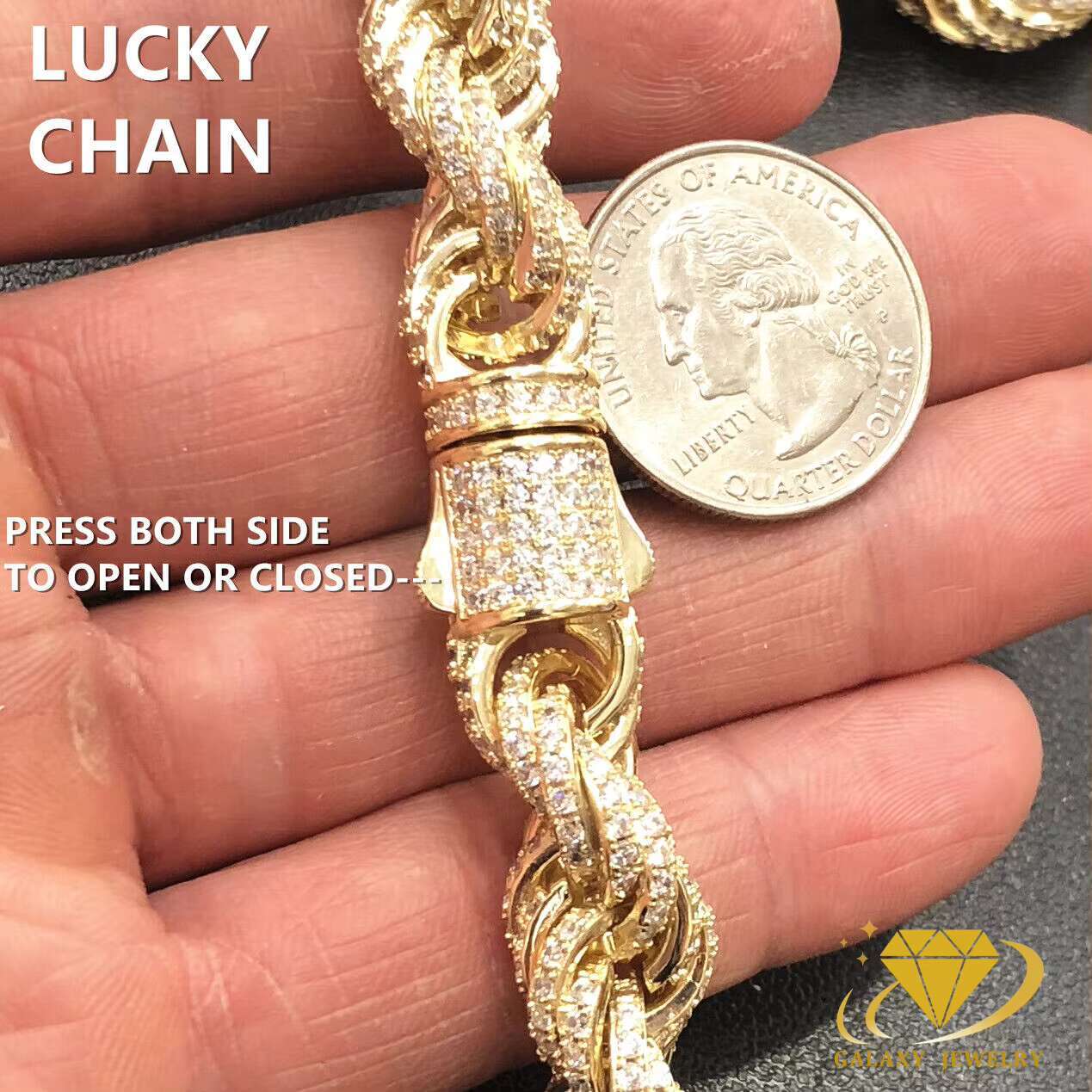 Hip Hop Moissanite Diamond Iced Out 8mm 10mm 12mm Rope Chain Gold Plated Sterling 925 Silver Twisted Cuban Bracelet Necklace