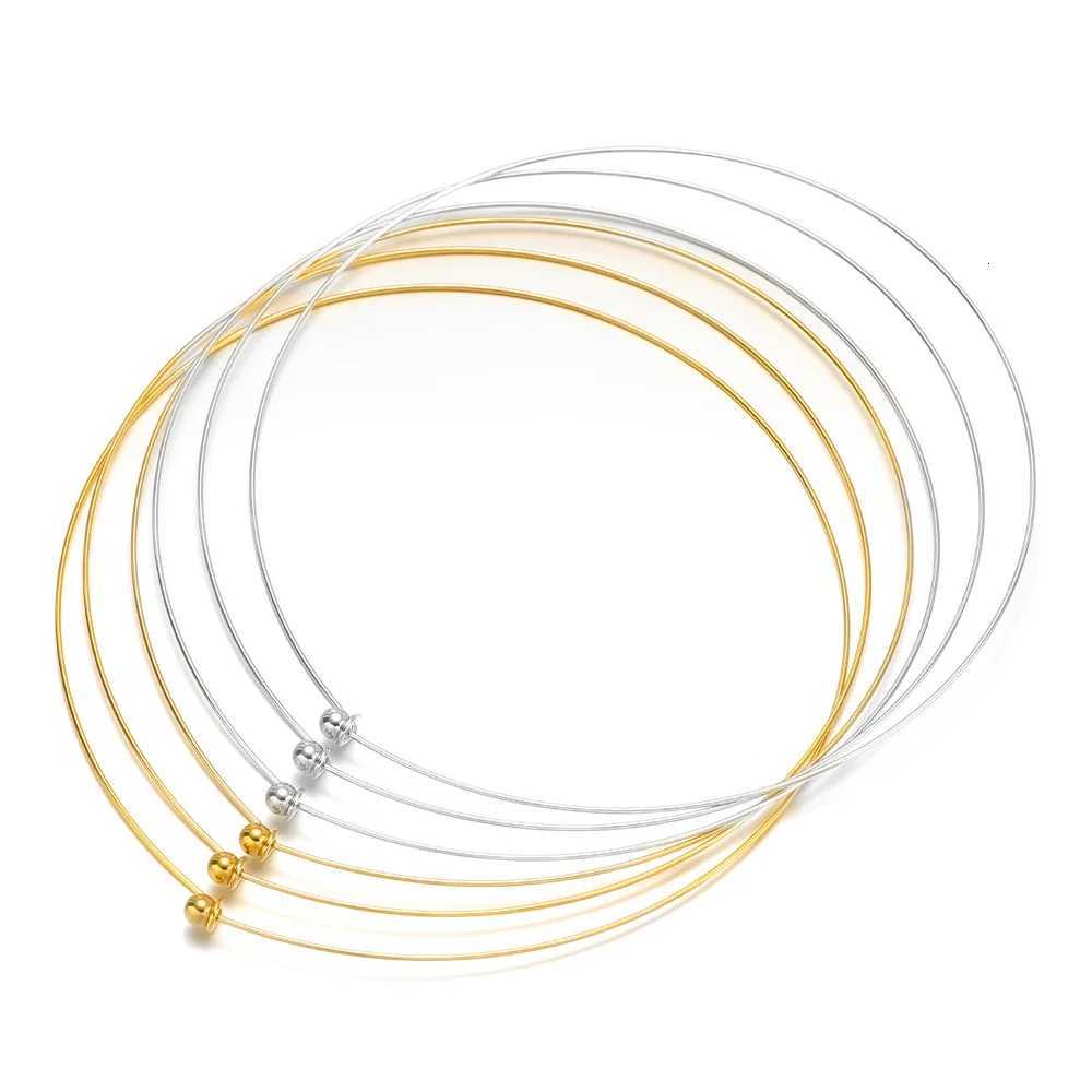 1pc PVD Gold Plated Stainless Steel Adjustable 15cm Collar Women Classic Choker Necklace Handmade Jewelry Party Gifts WholesaleXJ251104