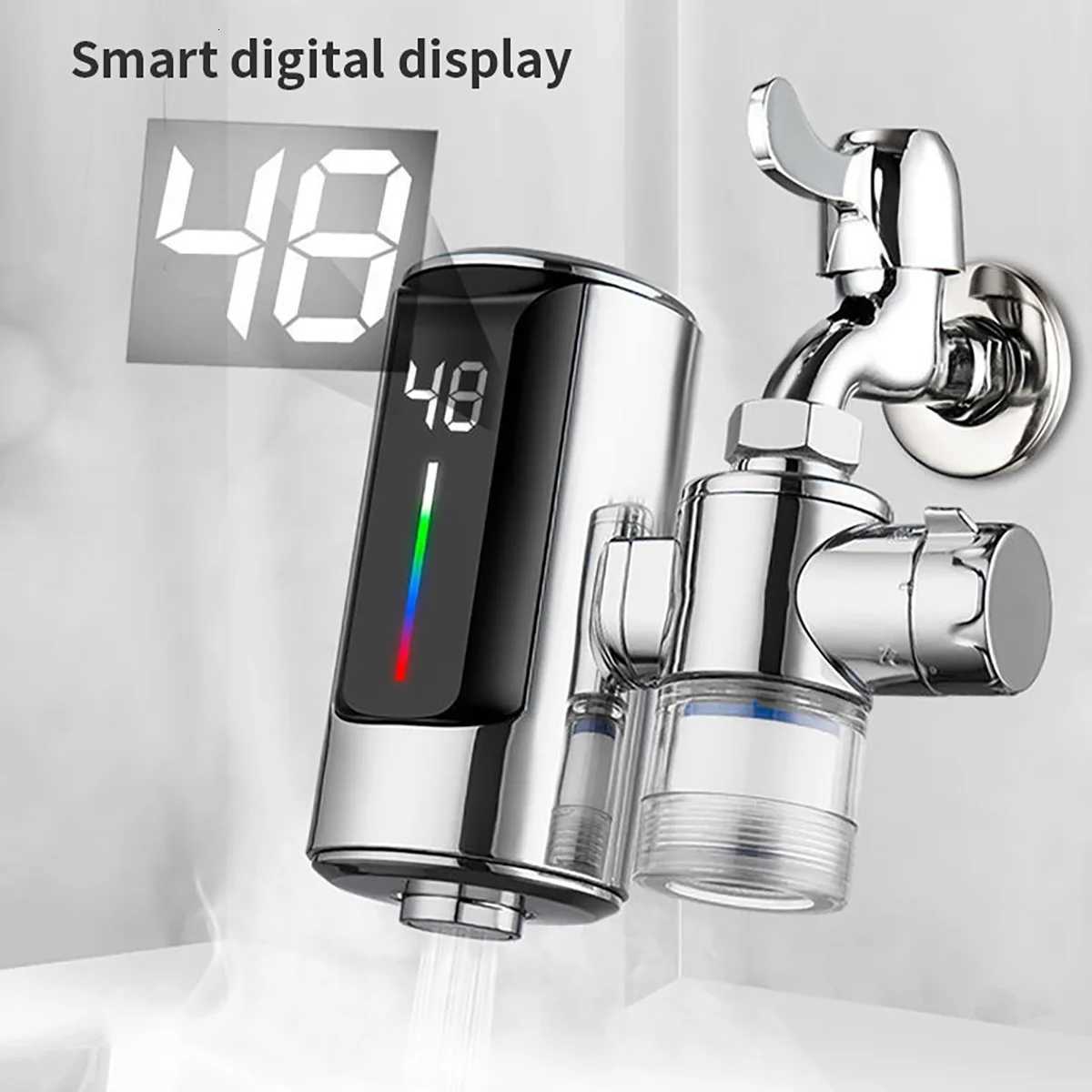 Electric Kitchen Sink Water Heater Tap Instant Hot Stainless Steel Water Faucet Heater Cold Heating Kitchen Accessories Y251104