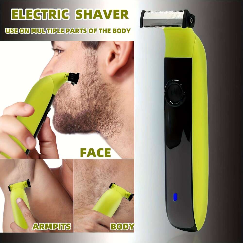 Rechargeable Men's Portable Electric Shaver, Underarm Leg Body Hair Trimmer - Great Gift For Father Or Boyfriend
