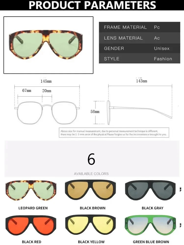 Fashion Oversized Hip Hop Sunglasses Men Women Shades Sun Glasses Trend Male Punk Eyewear Female UV400 251029