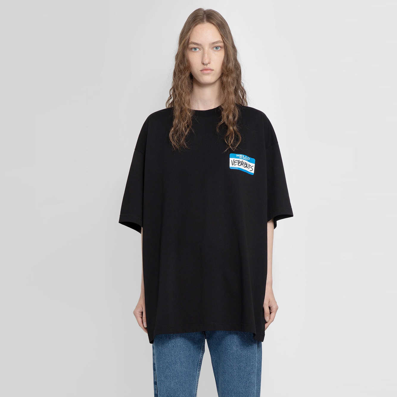 VTM 2024SS Front And Back Letter Logo Print Oversized Pure Cotton Round Neck Short Sleeve T-Shirt Tee For Men And Women T251104