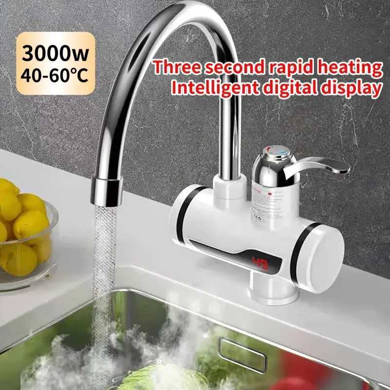Electric Hot Cold Mixer Tap Instant Heating Faucet 360 Degree Rotation Fast Heating Tap Digital Kitchen Bathro Supplies Y251104