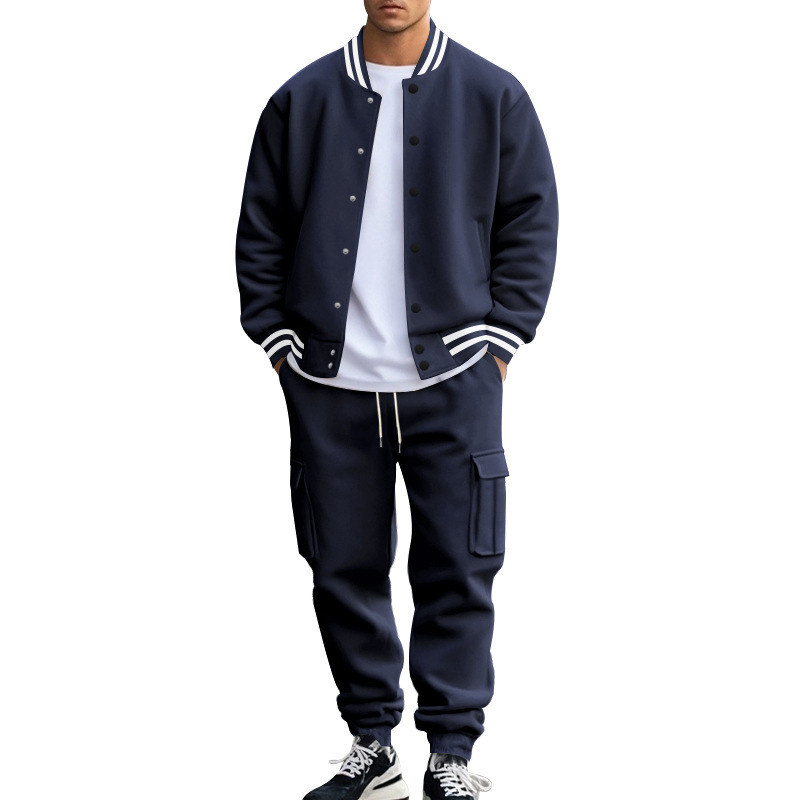 autumn and winter men pullover hoodie Tracksuits jogging pants two piece Set hip hop sportswear suit fashion trendy designer sweatsuit