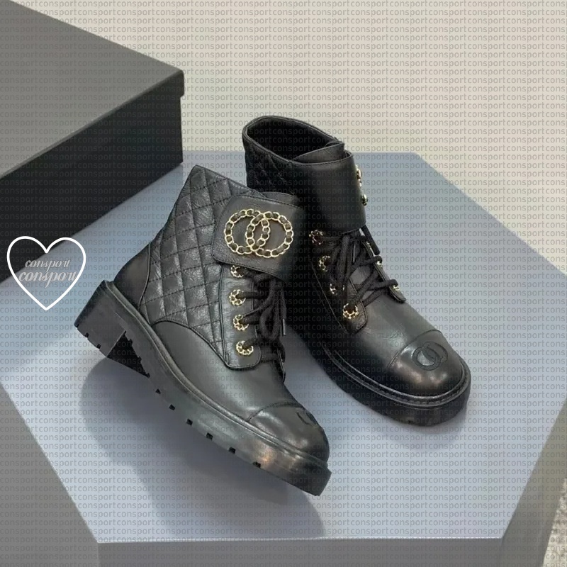 Brand Designers Boots Square Toe Womens RainBoots Thick Heel Thick Sole Ankle Boos Excellent Quality Winter Women Rubber Boot Classical knee Martin For long Coarse