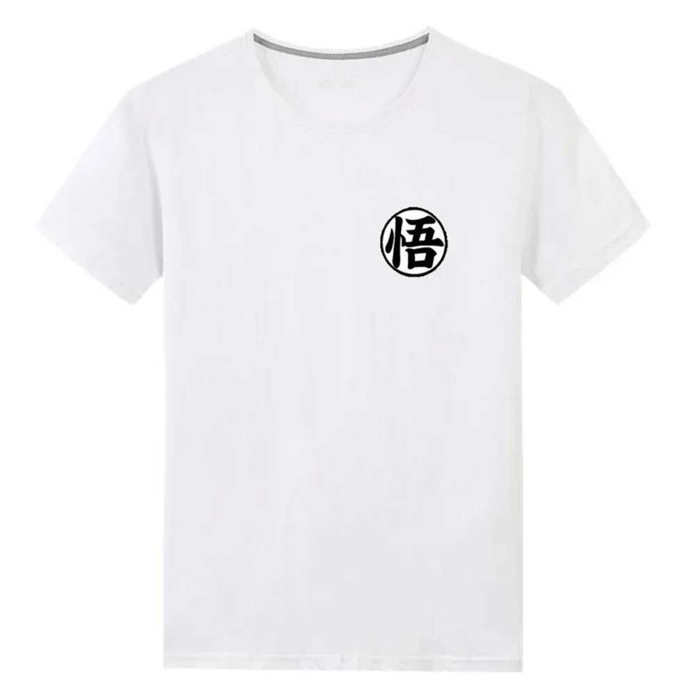 Summer Fashion Anime Son Goku Role Playing T-shirt Cotton Short Sleeve Top Loose T-shirt Plus Size Casual T-shirt Harajuku Mens Clothing W250403