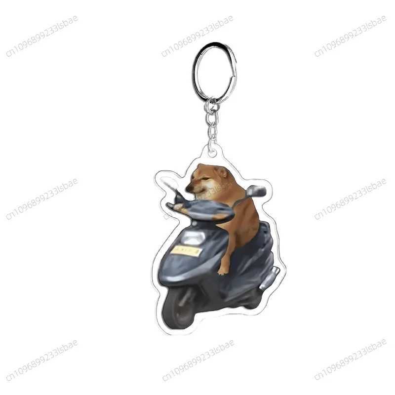 Creative Internet Celebrity Cheems Meme Cute Warrior Cheems Keychain Funny Cheemsburger Expression Key Chain Pet Dog PendantW251103