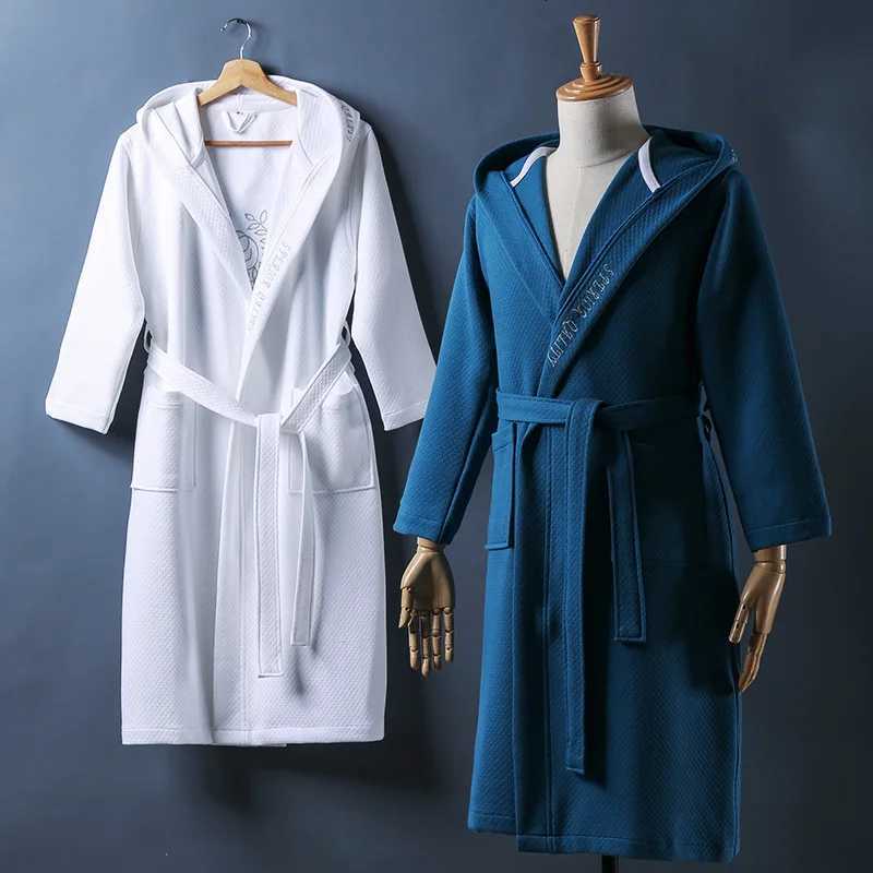 New Arrived Cotton Bathrobe PlusSize Winter Quilted Women Men Embroider Kimono Bath Robe Hooded Bridesmaid Dressing Gown Wedding C251104