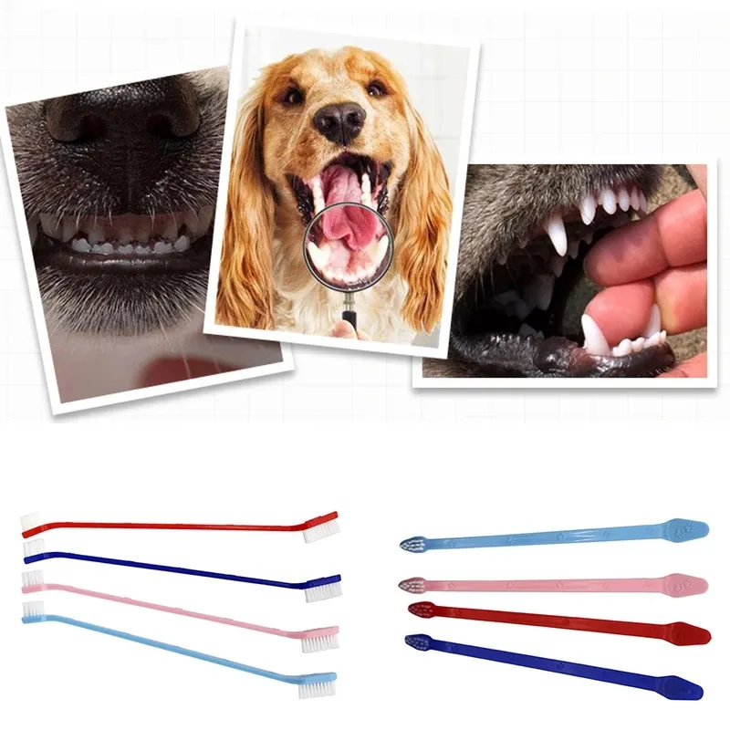 Beauty Tools Dogs Cat Puppy Dental Toothbrush Teeth Health Supplies Tooth Washing Cleaning Dog Grooming WLL862 LL