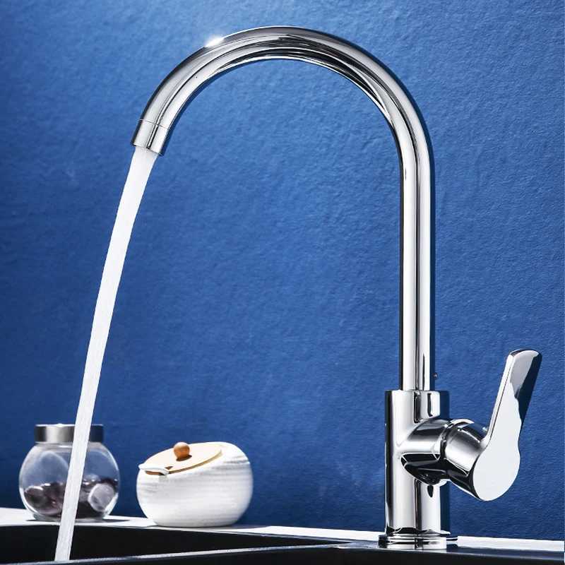 Chre Stainless Steel Single Handle Hot And Cold Mixer Water Tap Kitchen Faucet Sink Faucet Deck Mounted Bathro Faucet Y251104