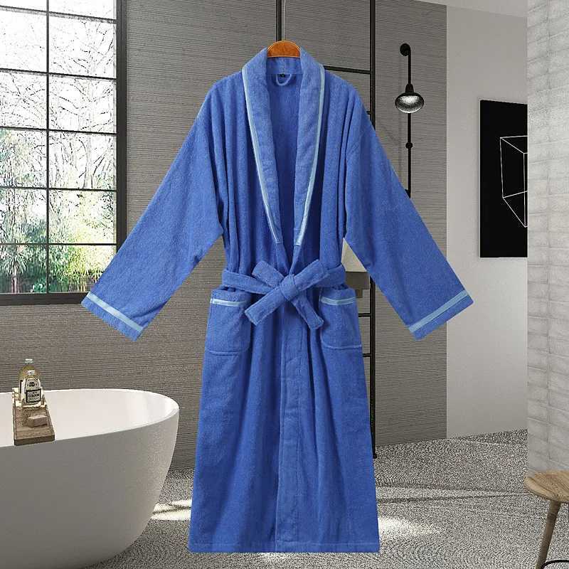 Mens Towel Fleece Bathrobe Nightwear Warm Pajamas Winter Robe Home Clothing Nightdress Sleepwear Kimono Gown Autumn C251104