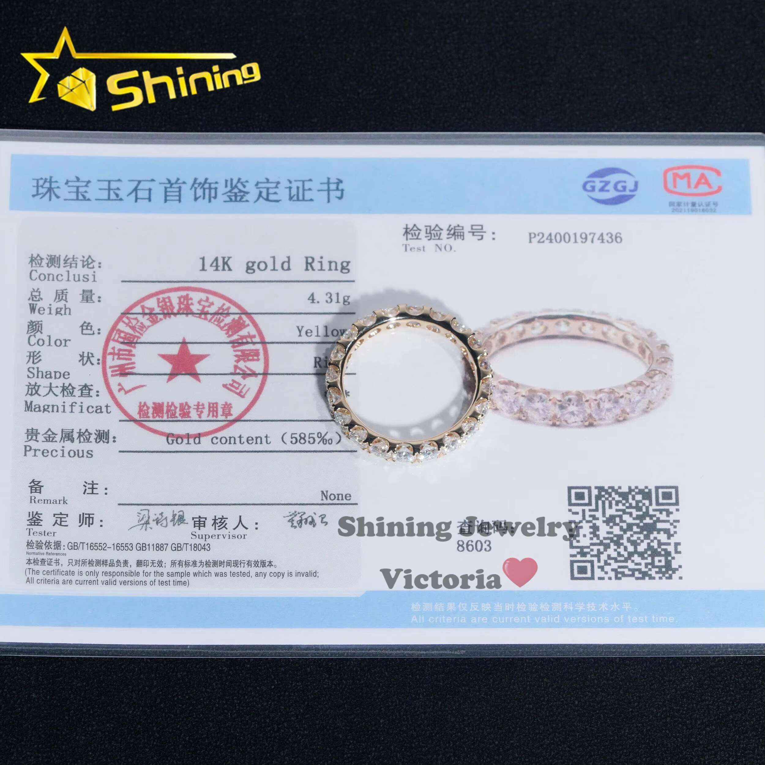 Luxury 3MM 10K 14K 18K Solid Gold Moissanite Diamond Eternity Engagement Ring Iced Out VVS Round Brilliant Cut Band Rings Women