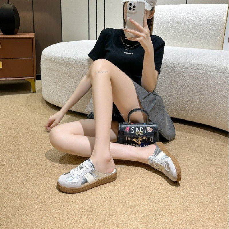 New Designer Sandals With Free Shipping 2025 Sponge Bottom Slippers With Half Drag Hollow Out German Training Comfortable And Versatile Lazy Shoes One