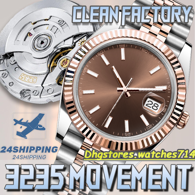 Clean watch Mens Watch Designer Watches men Top Quality Clean Factory 41MM Cal.3235 Movement Mechanical Watch 904L Stainless Sapphire Waterproof 10AT With Box