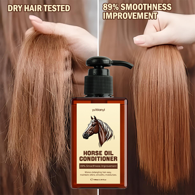 Yuntianyi Horse Oil Conditioner 100ml 89% Smoothness Improvement Detangling Hair Care