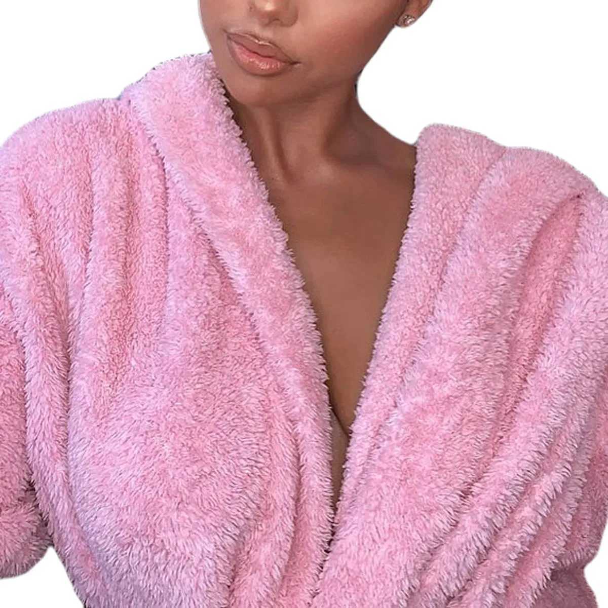 2020 Autumn Winter Robes For Women Long Sleeve Hoodies Flannel Nightwear Pajamas Cute Ear Sleepwear Oajamas Fashion Home Clothes C251104